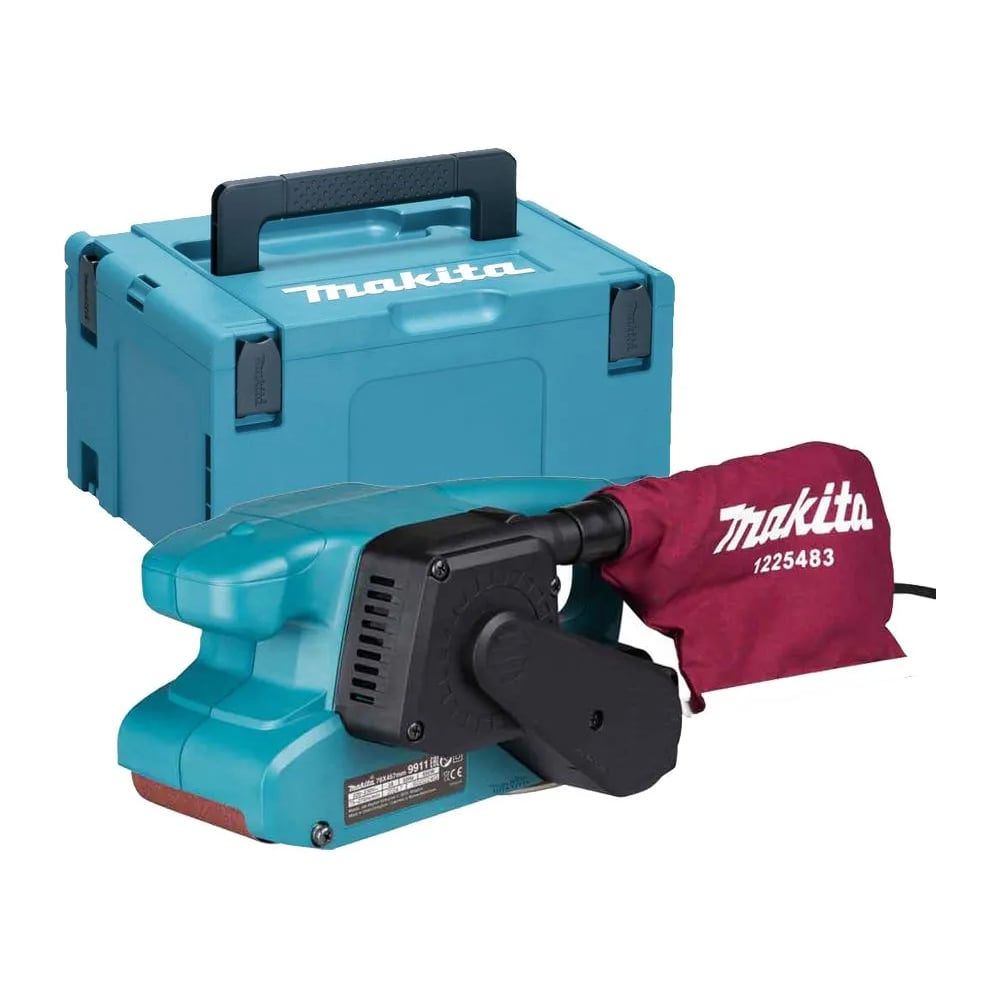 Изображение товара Машина шлифовальная ленточная Makita 650Вт, 76х457мм, 75-270 об/мин, регулировка скорости Makpac 3 9911J