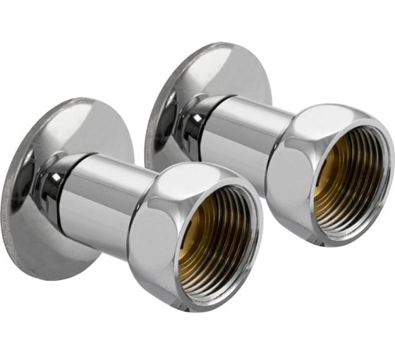 Изображение товара Американка Санакс хромированная прямая к полотенцесушителю, 1 х 1/2 г/ш, пара 133