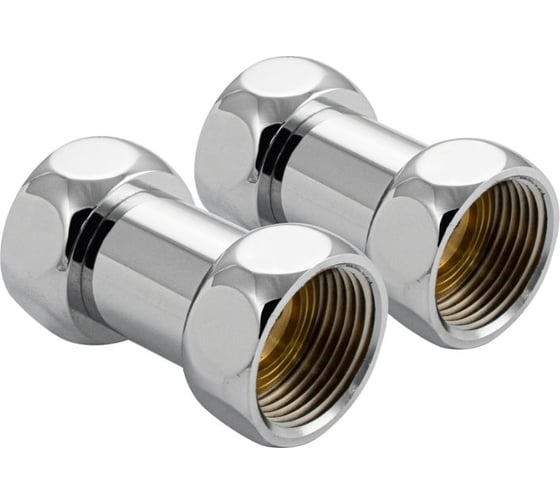 Изображение товара Американка Санакс хромированная прямая, к полотенцесушителю, 1х1 г/г, пара 394