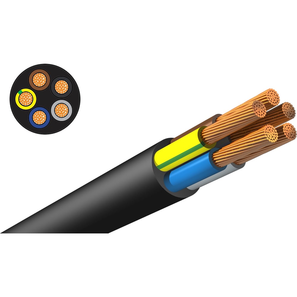 Кабель KNS КГтп-ХЛ 5х10 ГОСТ (30 метров) KNS-KPP-KGTPHL-5100-30