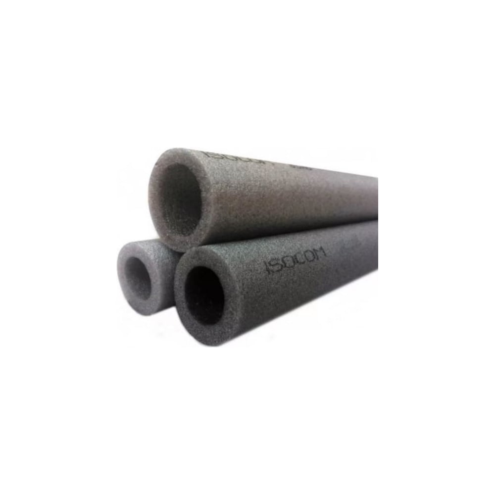 Изображение товара Теплоизоляция ИЗОКОМ 15/6 ПЭ (300 п.м.) серый 4640510633440