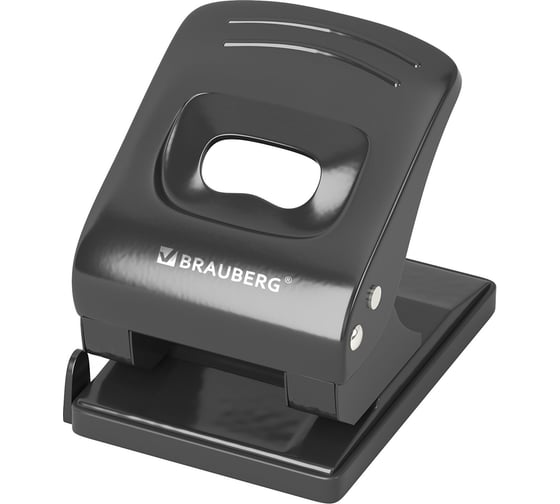 Изображение товара Дырокол металлический BRAUBERG Office style, до 40 листов, черный, 273955