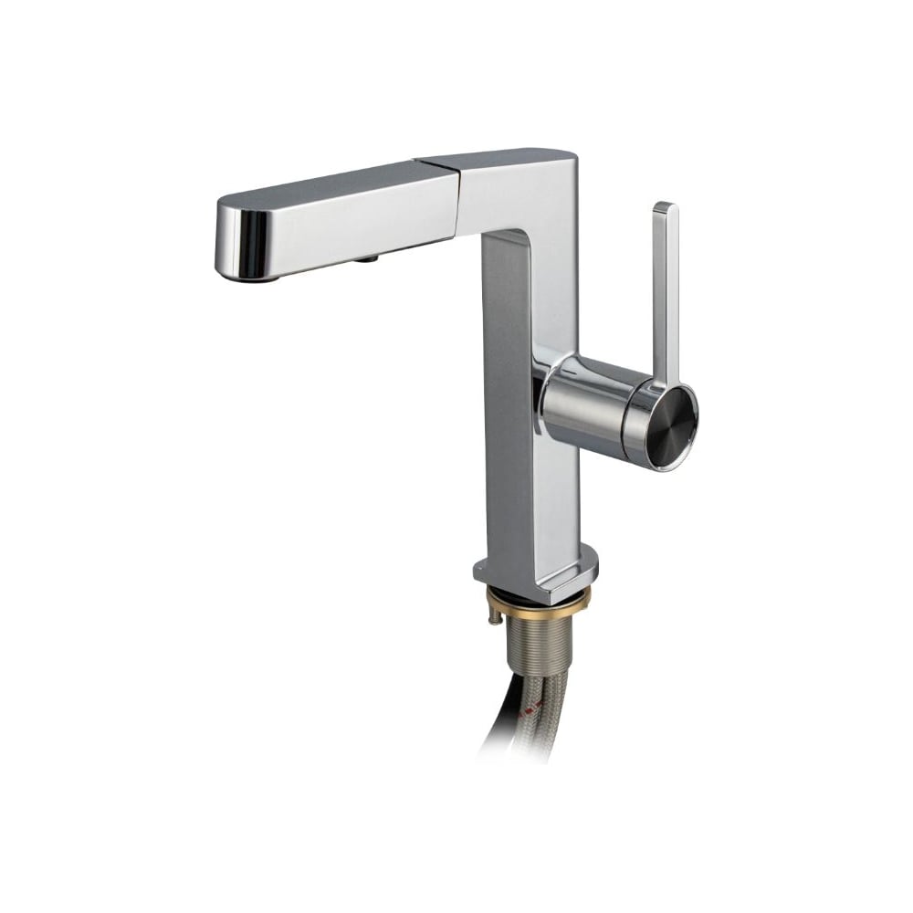 Изображение товара Смеситель кухонный САНАКС серия МАГНУС, шаровый, Г - образный излив вытяжной, корпус из латуни, хромированный 8235