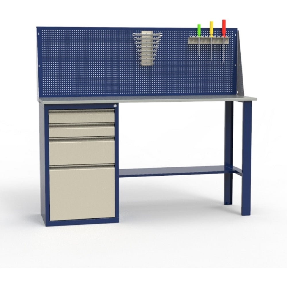 Изображение товара Верстак Святогор ЛВ-1Т.04.00_сб4 с тумбой и полками Изображение товара Верстак Святогор ЛВ-1Т.04.00_сб4 с тумбой и полками