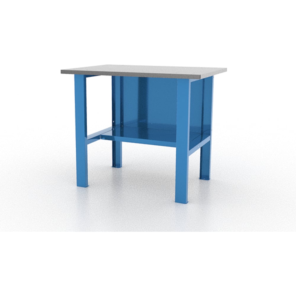 Изображение товара Верстак FERRUM01.001L-5015 Без тумб, столешница МДФ 27 мм, синего цвета