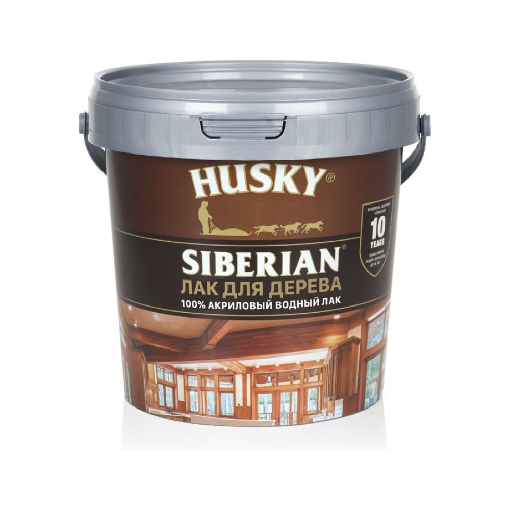 Лак для дерева акриловый HUSKY SIBERIAN цвет Северное море 0,9л 37076