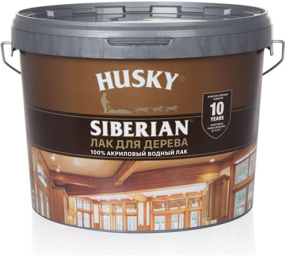 Изображение товара Лак для дерева акриловый HUSKY SIBERIAN цвет Нефритовый 9л 37090