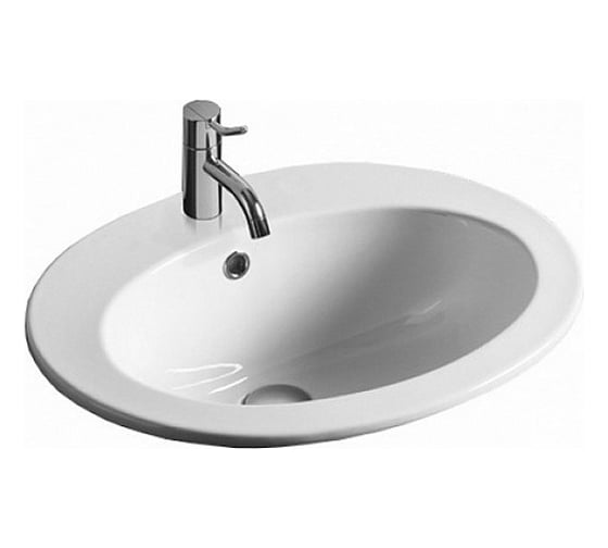 Изображение товара Встраиваемая раковина SIMAS DESMO 53.5x45x21.5, 1 отверстие для смесителя, белый S 52 bia