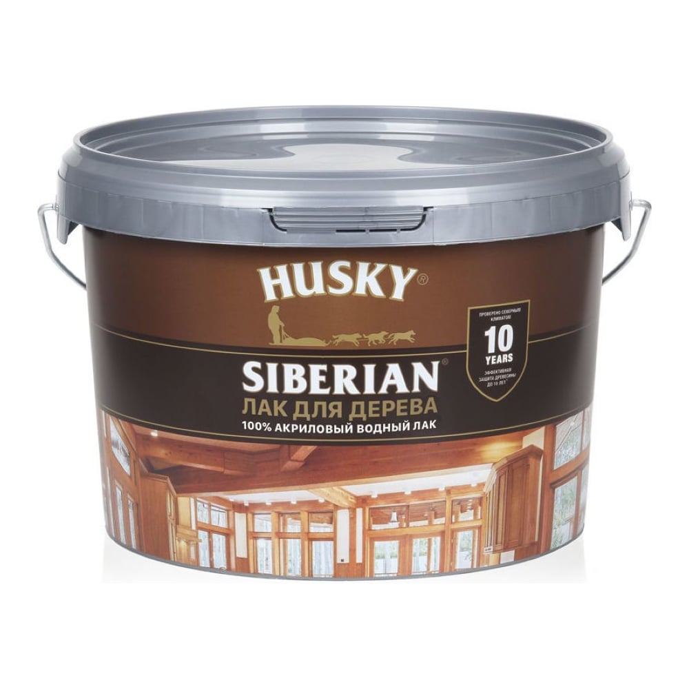 Лак для дерева акриловый HUSKY SIBERIAN цвет Солнечный день 2,5л 37137