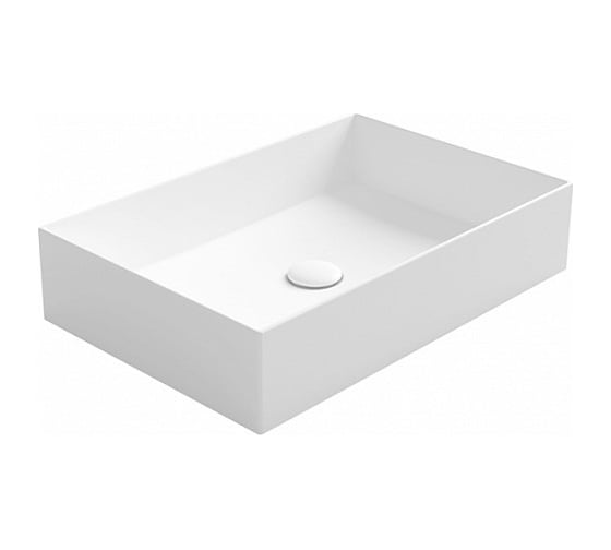Изображение товара Накладная раковина SIMAS AGILE 60x40, без отверстий для смесителя, белый AG 60 bia