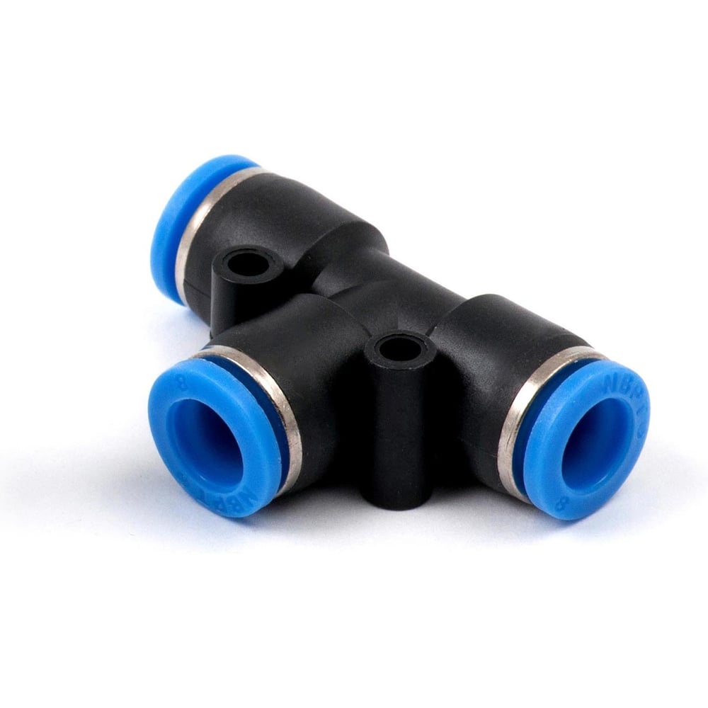 Изображение товара Фитинг пневматический цанговый пластиковый Т-образный HIMPT PUT 8 10 шт 00-00026765