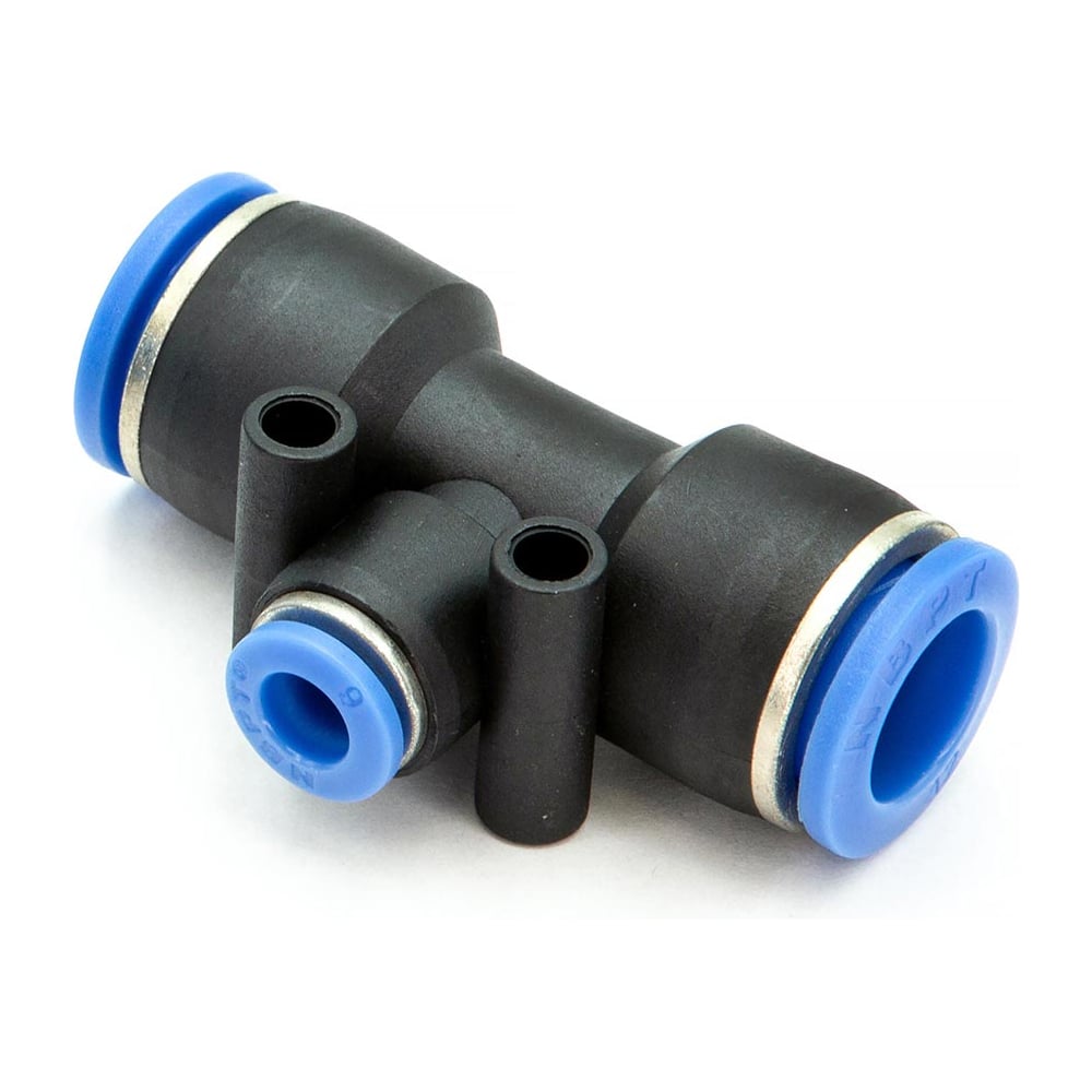 Изображение товара Фитинг пневматический цанговый пластиковый Т-образный переходной HIMPT PUT 12-6 5 шт 00-00026776