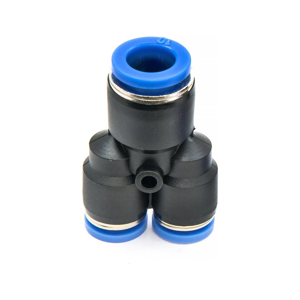 Изображение товара Фитинг пневматический цанговый пластиковый Y-образный переходной HIMPT PW 10-8 10 шт 00-00026788