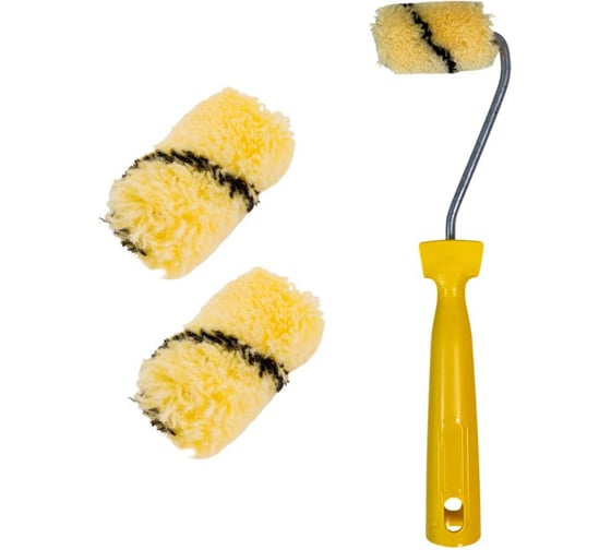 Изображение товара Мини-валик в сборе Accurate Эмали Полиакрил 60мм ворс 12мм 3шт наб3 33106018