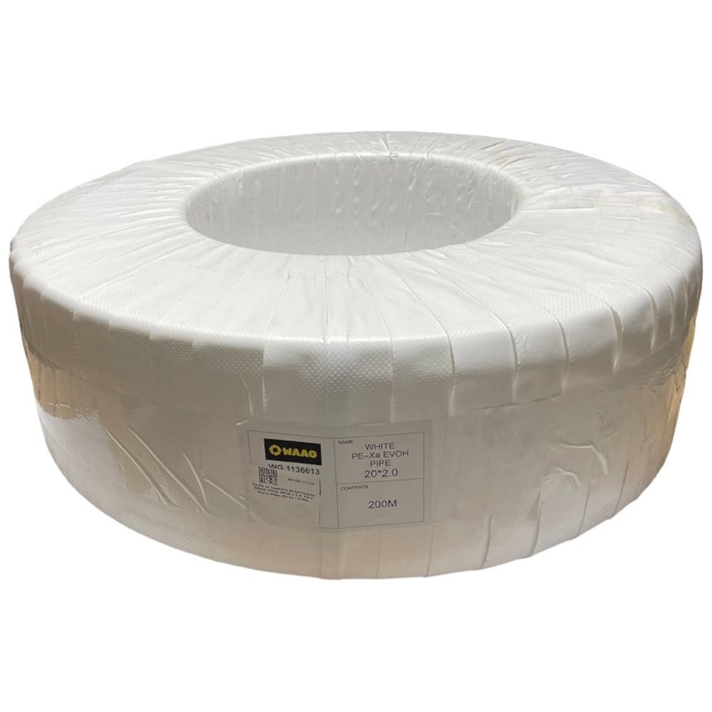 Изображение товара Труба из сшитого полиэтилена WAAG White DN20 x 2,0, PN 6 (бухта 200м), PE-Xa / EVOH, прозрачная WG.1136613