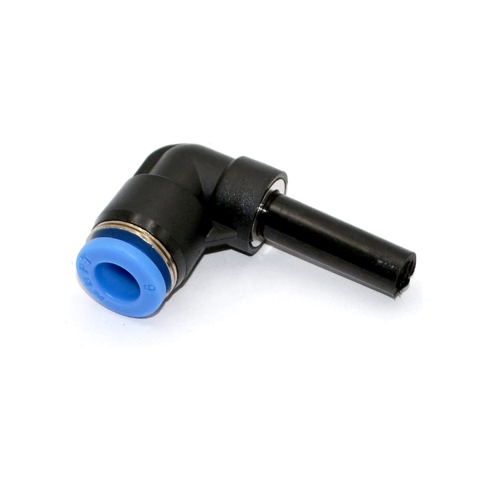 Изображение товара Фитинг пневматический цанговый пластиковый L-образный HIMPT PLJ 6 10 шт 00-00026806