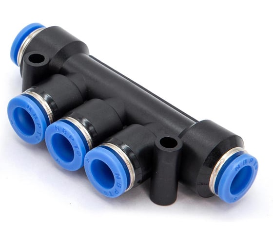 Изображение товара Пневмофитинг цанговый разветвитель HIMPT 5-РК 8 5 шт 00-00026836