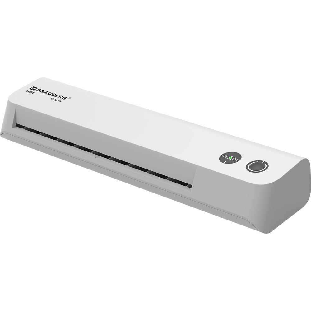 Изображение товара Ламинатор BRAUBERG JET 230W БЕЛЫЙ компактный, А4, 60-150 мкм, скорость 25 см/мин, 532859