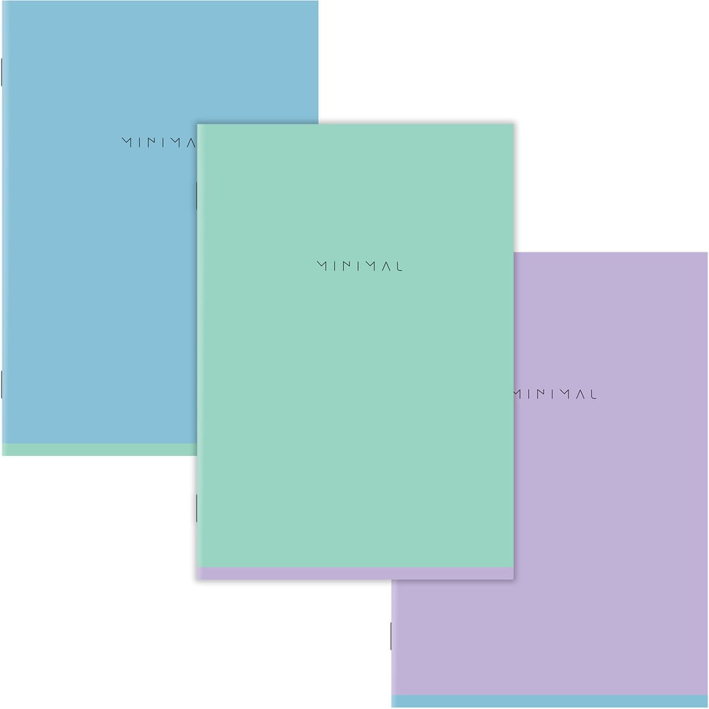 Изображение товара Бизнес-тетрадь BRAUBERG ДЭК А4, 96л, 3 шт. скоба, клетка, матовая ламинация, Minimal Pastel, 404889