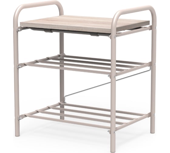 Изображение товара Банкетка 2 Nika Б2-Л дуб сонома/бежевый металлик Б2-Л/ДС дуб сонома/бежевый металлик