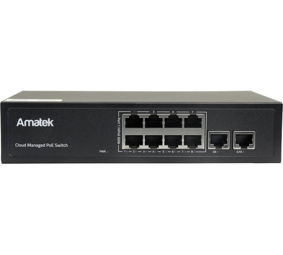 Изображение товара Коммутатор Amatek AN-SW10P8 10 портовый 7001018