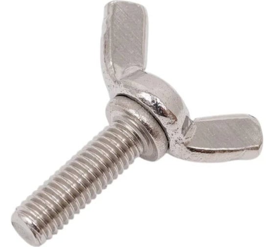 Изображение товара Винт-барашек 23 Болта оцинкованный 4х10 мм DIN 316 ,10 шт. УТ000011905ф10