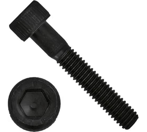 Изображение товара Винт высокопрочный 23 Болта ПР М10х30 мм к.п.12.9 черный DIN912, 100 шт. 1299121030ф100