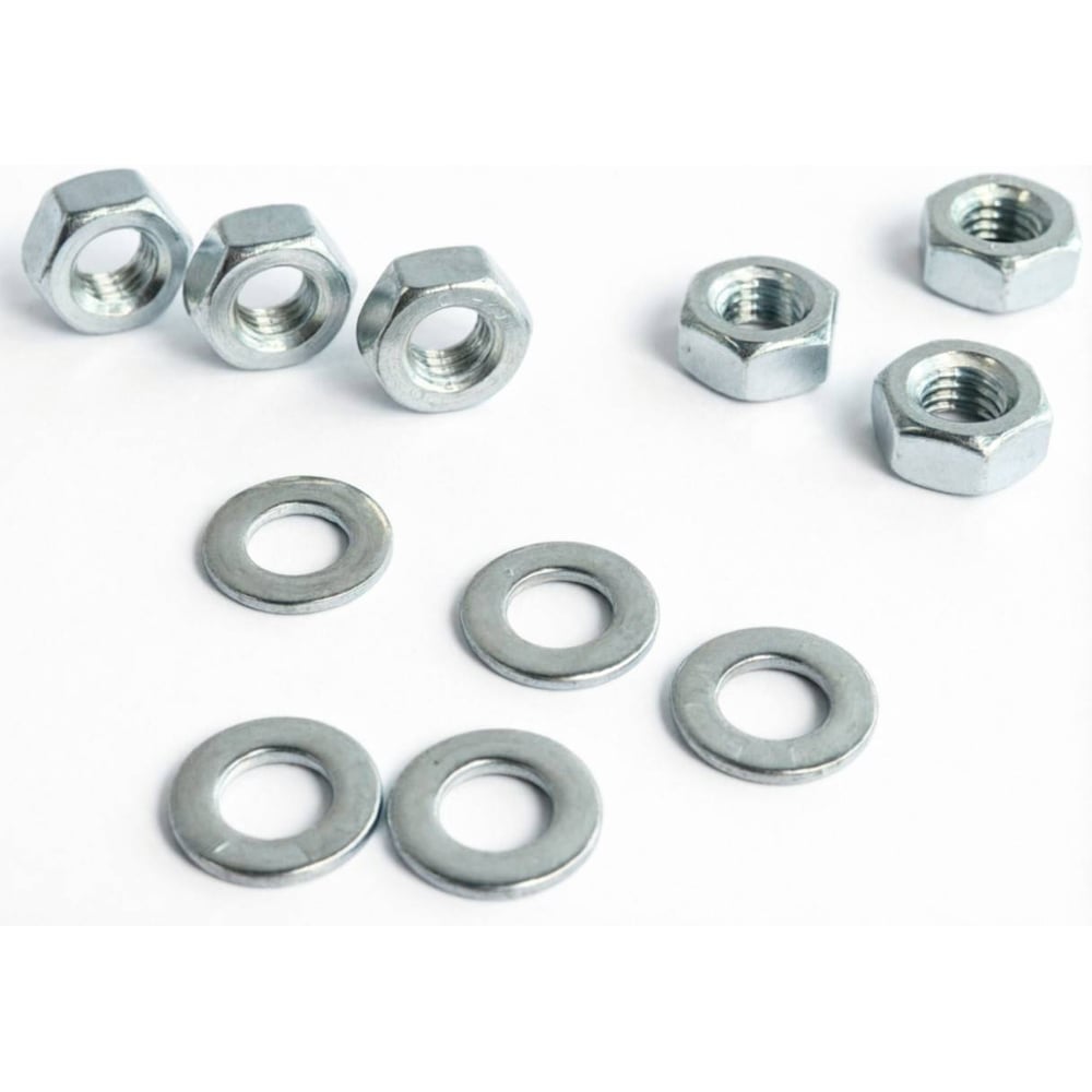 Изображение товара Набор 23 Болта Гайки DIN934 + шайбы DIN125 М4 нержавеющие (по 50 шт.) АС3100400093N07/АС5104000093D07ф50