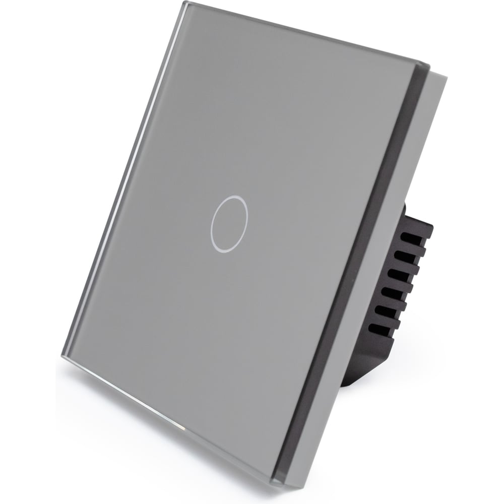 Изображение товара Сенсорный выключатель Vell GY1P-1G-S со стеклянной рамкой, 1 клавиша, Wi‑Fi, Алисa