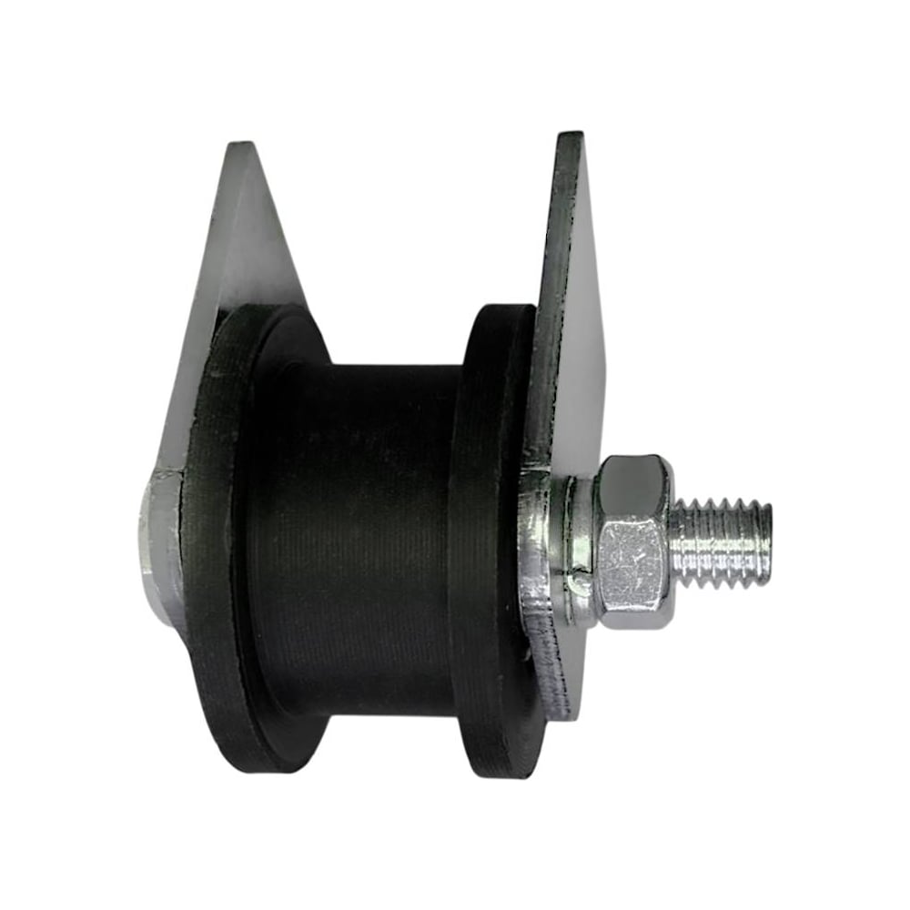 Изображение товара Ролик 23 Болта чёрный на пластинах d 50 под трубу 20х20 капролон 2 шт Ч2527ф2