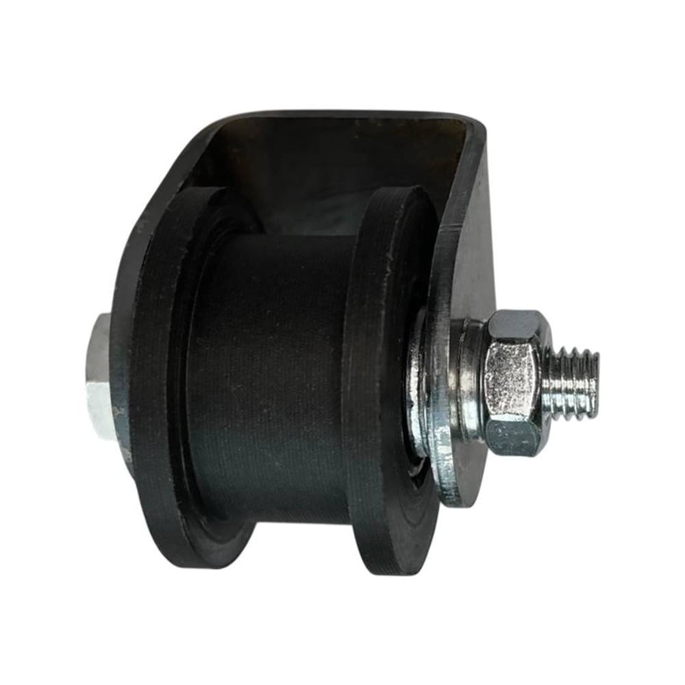 Изображение товара Ролик 23 Болта чёрный на платформе d 50 под трубу 20х20 капролон 2 шт Ч2528ф2