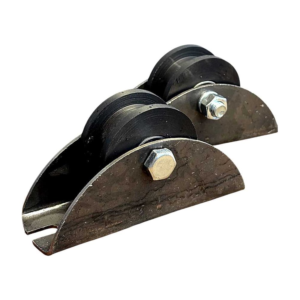 Изображение товара  [Ролик]  Ролик чёрный на платформе d70 под трубу 20x20 капролон 2 шт