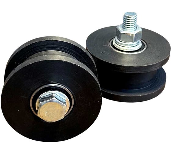 Изображение товара Ролик чёрный для ворот 23 Болта d 70 под трубу 20х20 капролон 2 шт Ч2704ф2