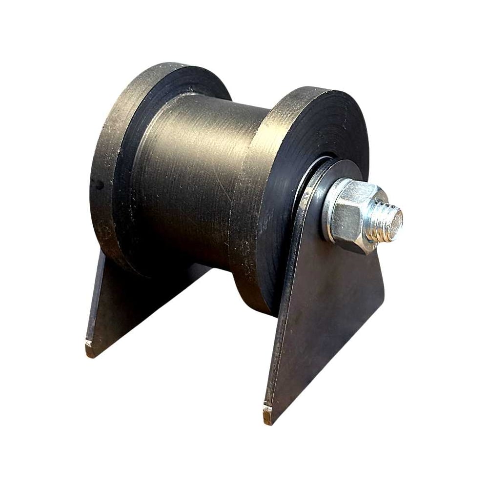 Изображение товара Ролик 23 Болта чёрный на пластинах d 70 под трубу 40х40 капролон 2шт Ч2716ф2