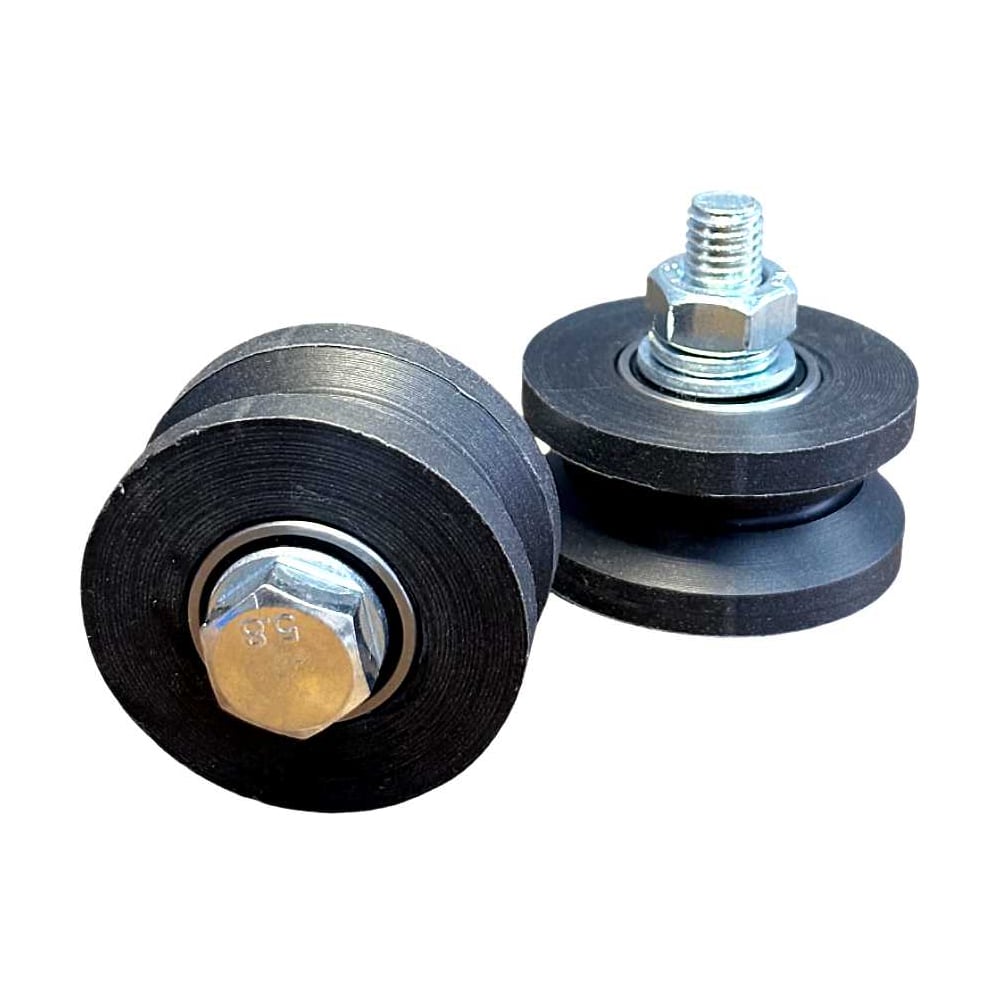 Изображение товара Ролик чёрный для откатных ворот 23 Болта d 50 под угол капролон 2 шт Ч2506ф2 Изображение товара Ролик чёрный для откатных ворот 23 Болта d 50 под угол капролон 2 шт Ч2506ф2