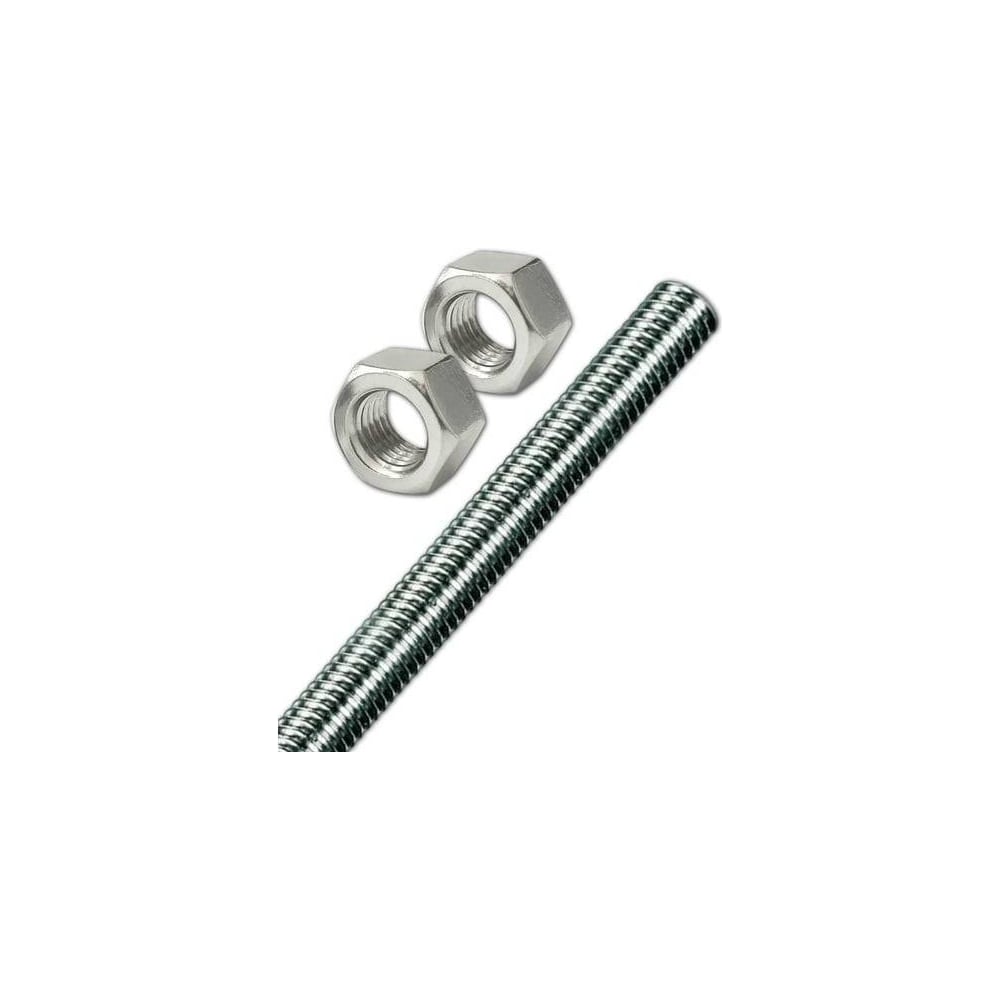 Изображение товара Шпилька резьбовая нержавеющая сталь A2 М5×0.8×1000 с гайками и шайбами Изображение товара Шпилька резьбовая нержавеющая сталь A2 М5×0.8×1000 с гайками и шайбами