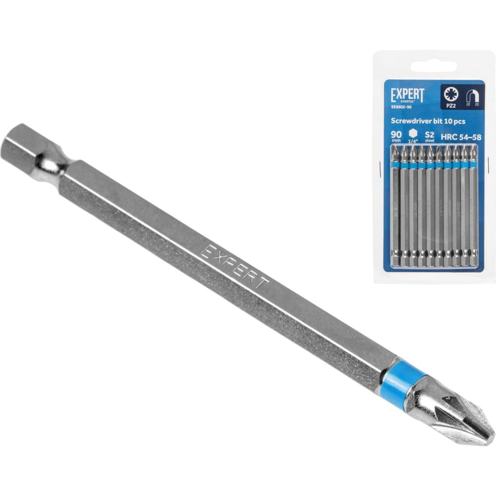 Изображение товара Насадка STARTUL PZ2 90мм 10шт EXPERT (SE8602-90) для шуруповёртов Изображение товара Насадка STARTUL PZ2 90мм 10шт EXPERT (SE8602-90) для шуруповёртов