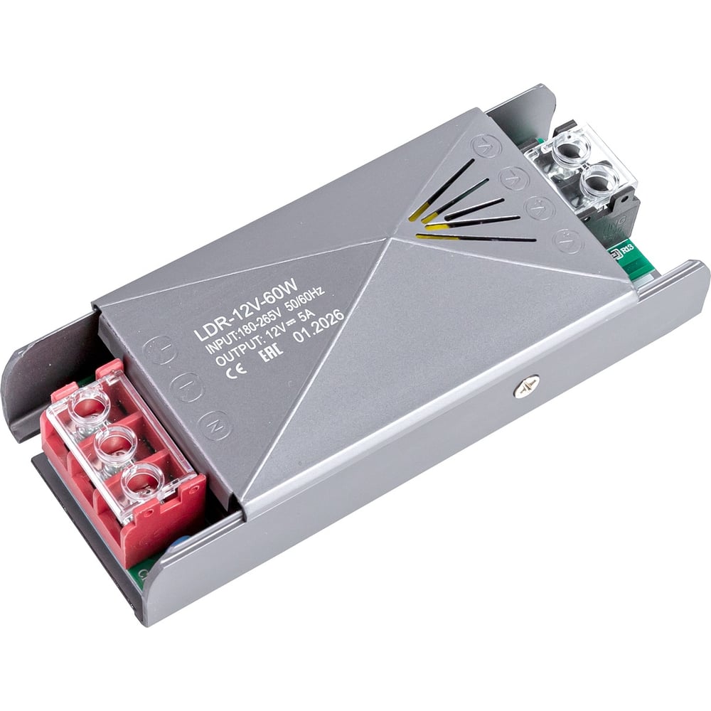 Изображение товара Драйвер для LED ленты Сириус А 12В IP20 60Вт 5А 115х50х24мм СириусА LDR-12V-60W