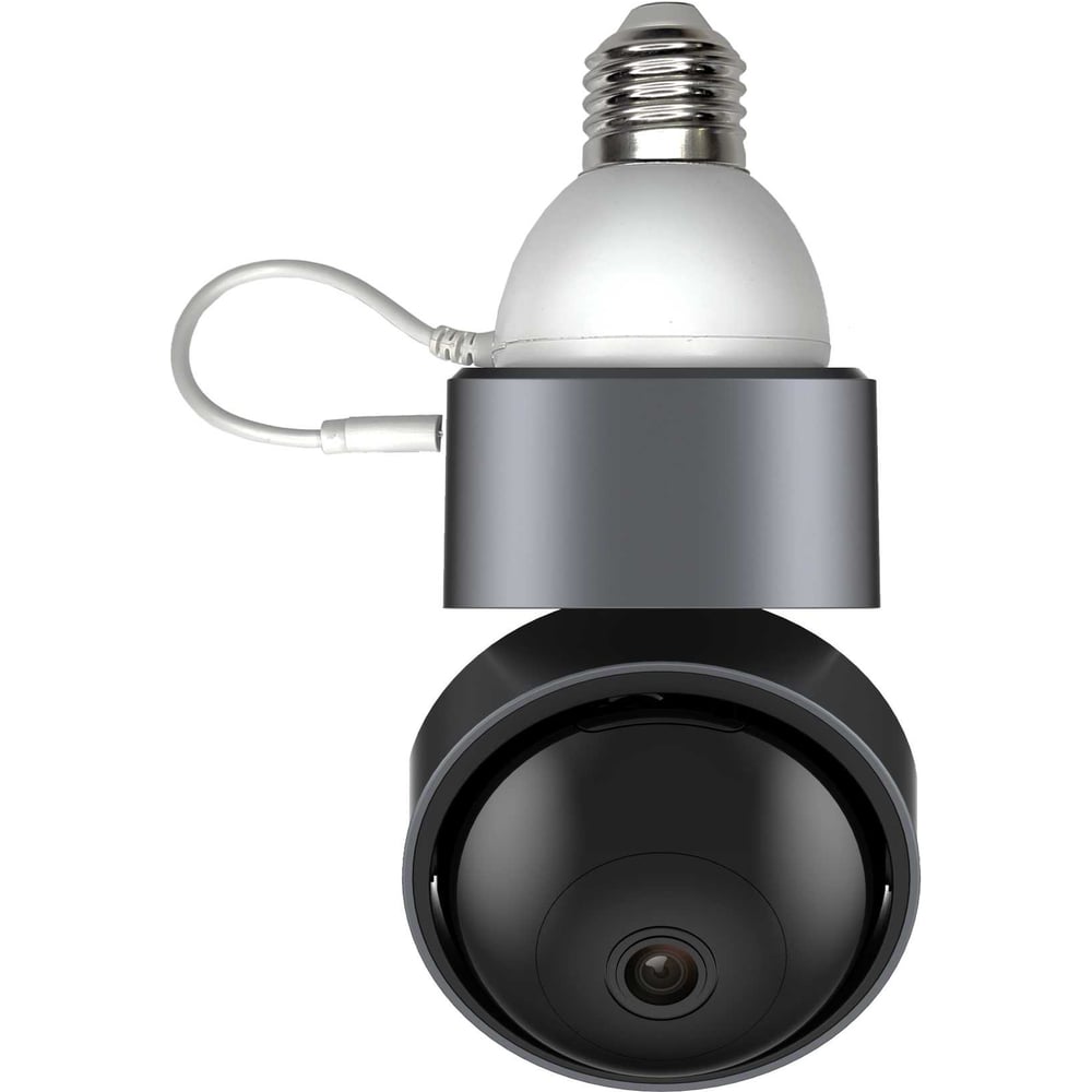 Изображение товара Умная Wi-Fi 2.4+5Ггц поворотная камера Roximo с адаптером питания в цоколь E27 c Алисой RHC201-E27