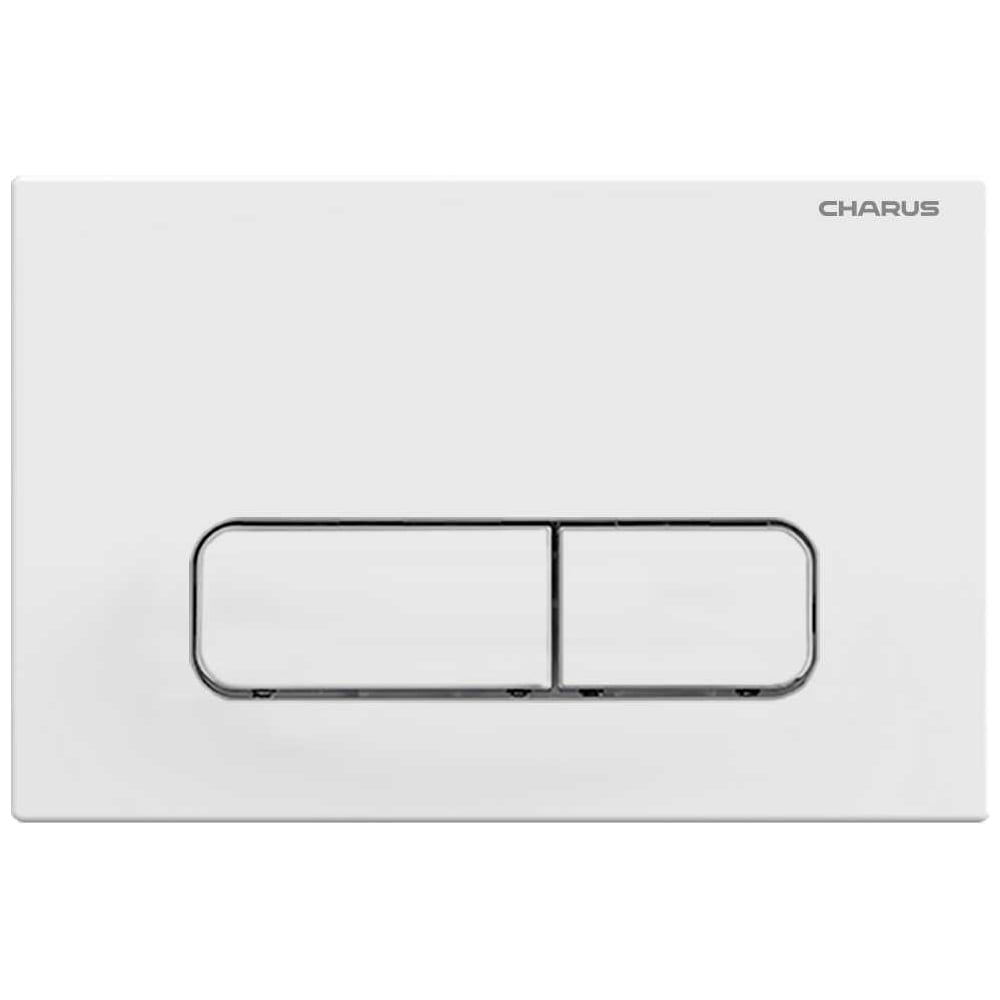 Изображение товара Клавиша для инсталляции CHARUS TM Серия: ELEGIA Материал: Пластик ABS Тип: Механический Размер: 245х165х12 Цвет: Белый матовый FP.320.12.01