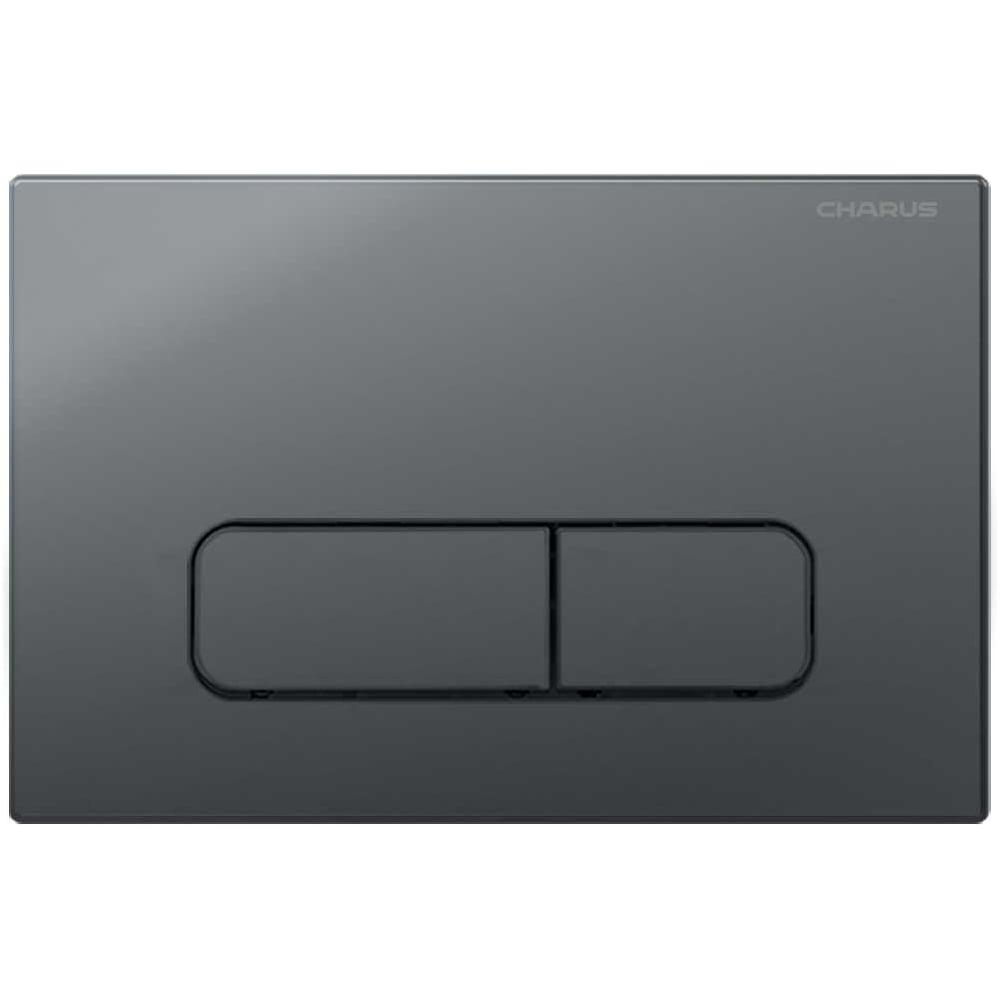 Изображение товара Клавиша для инсталляции CHARUS TM Серия: ELEGIA Материал: Пластик ABS Тип: Механический Размер: 245х165х12 Цвет: Графит FP.320.GRP.01