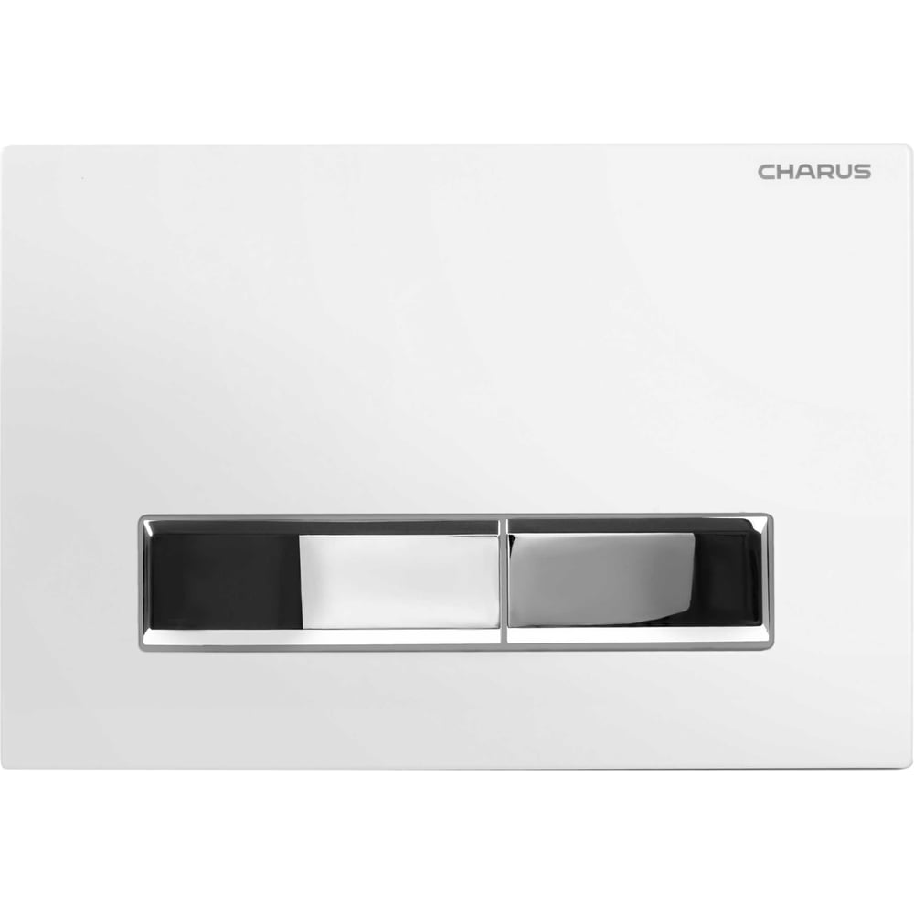 Изображение товара Клавиша для инсталляции CHARUS TM Серия: RAIDEN Материал: Пластик ABS Тип: Механический Размер: 245х165х9,5 Цвет: Белый с хромированными кнопками FP.321.WBN.01