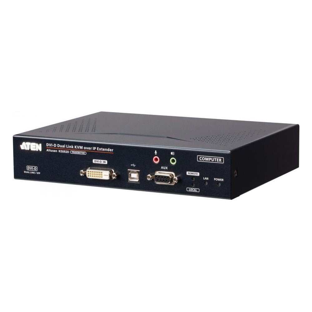 Изображение товара Удлинитель ATEN 2K DVI-D Dual Link KVM с доступом по IP и двумя слотами SFP (передатчик) KE6920T-AX-G