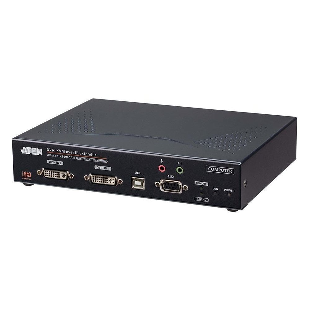 Изображение товара Удлинитель ATEN KE6940AiT-AX-G DVI-I IP-KVM 2 дисплея
