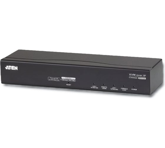 Изображение товара Удлинитель ATEN IP KVM шлюз/extender, KVM+RS232+AUDIO DVI+USB, управл. по IP, Rackmount/Desktop, 2x10/100/1000 Base-T, с KVM-шнурами USB 1 CN8600-AT-G