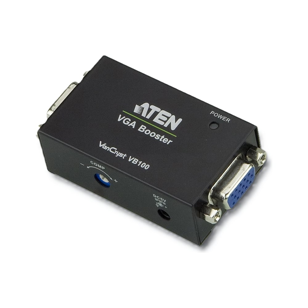 Изображение товара Удлинитель-усилитель/booster ATEN VGA, 70 метр., 1xVGA-кабель, HD-DB15, Female, без шнуров, Б.П. 220 5V VB100-AT-G