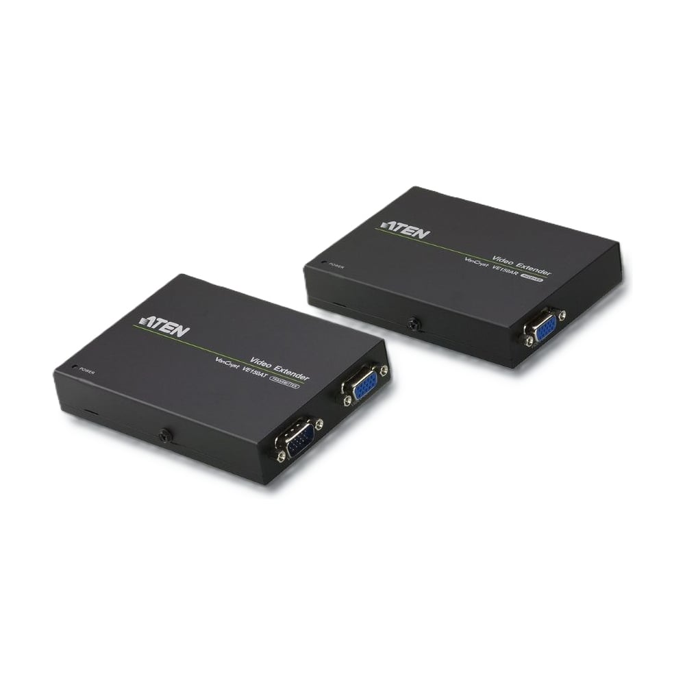 Изображение товара Удлинитель ATEN SVGA, 150 м, HD-DB15, M F, со шнуром VGA, БП 220 9V, (регулятор усиления видеосигнала) VE150A-AT-G Изображение товара Удлинитель ATEN SVGA, 150 м, HD-DB15, M F, со шнуром VGA, БП 220 9V, (регулятор усиления видеосигнала) VE150A-AT-G