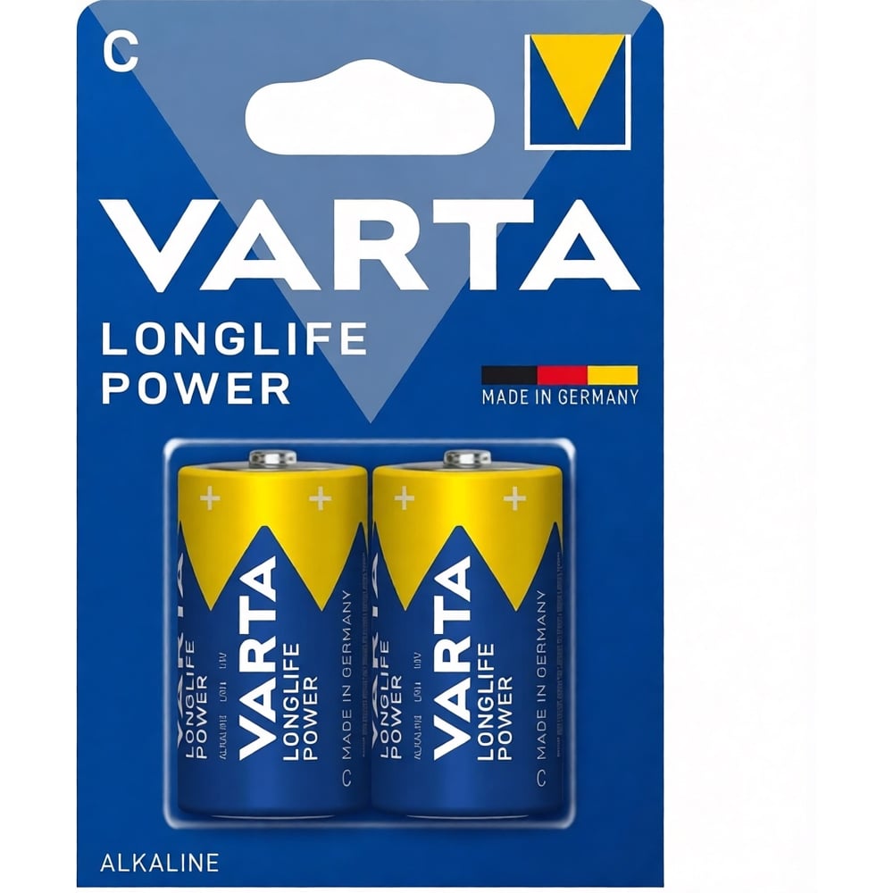 Батарейки Varta Longlife Power LR14/C BL2 4914121422 RPL00847