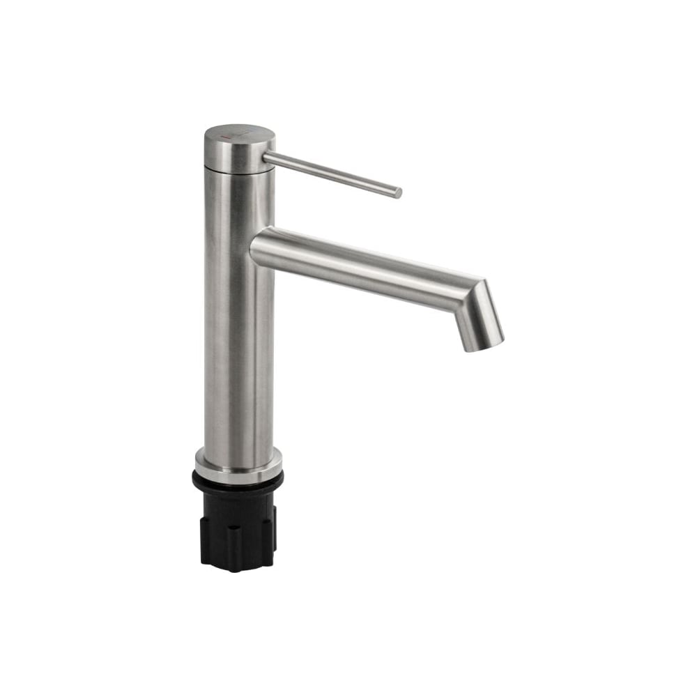 Изображение товара Смеситель для раковины САНАКС серия МАГНУС, круглый корпус с изогнутым изливом, из нержавеющей стали марки 304, цвет САТИН 9160