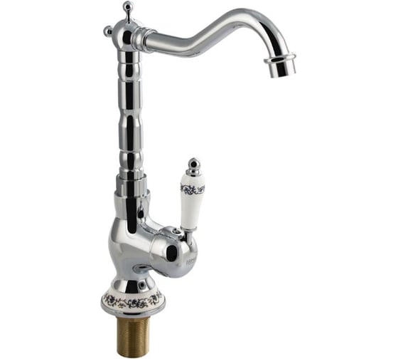 Изображение товара Смеситель для кухни BRIMIX хромированный, высокий излив, поворот на 360 градусов, шаровый из латуни 1534